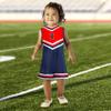 Little King NCAA Toddler/Youth Girls Team Cheer Jumper Dress-Illinois-Navy & Orange-4T view 3