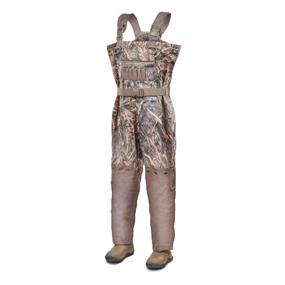 Gator Waders Mens Shield Insulated Chest Duck Hunting Waders for Men with Boots Waterproof Breathable Camo Waiters for Waterfowl Hunting (Long 14, Mossy Oak Habitat)