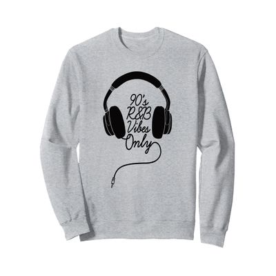 90s R&B Vibes Only DJ Headphones RnB Sweatshirt