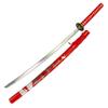 Bishamon 42.5" Samurai Sword with Carbon Steel Blade and Dragon Design Scabbard  Includes Wooden Display Stand  Decorative Collectible Katana (Red) view 2