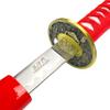 Bishamon 42.5" Samurai Sword with Carbon Steel Blade and Dragon Design Scabbard  Includes Wooden Display Stand  Decorative Collectible Katana (Red) view 3