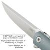 CRKT CEO Compact Everyday Carry EDC Pocket Folding Knife with Liner Lock: Stainless Steel Plain Edge Blade, Glass-Reinforced Nylon Handle, Reversible Pocket Clip, 7095 view 4