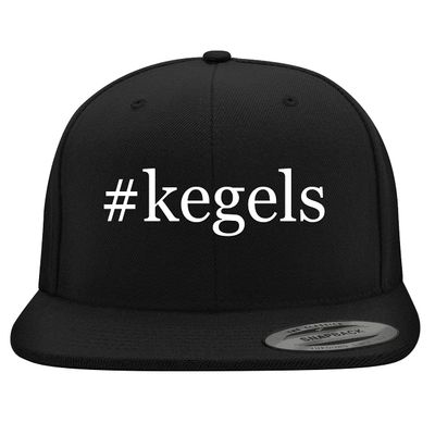 #Kegels - Embroidered Structured Flat Bill Hat | Trendy Baseball Cap for Men and Women | Modern Cap in Snapback Closure | Black | One Size