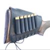 Genuine Leather Buttstock Ammo Shotgun Shell Holder Carrier Cover Suede Padded Cheek Rest (20 Gauge, Right Handed, Black) view 3