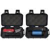 Airtight Storage Container, Waterproof Blue/Black Shockproof Box Dry Storage Box with 2 UShape Buckle for Swimming for Kite Boarding for Water Sport(black, S)