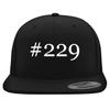 #229 - Embroidered Structured Flat Bill Hat | Trendy Baseball Cap for Men and Women | Modern Cap in Snapback Closure | Black | One Size view 1