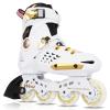 White Gold Inline Skates for Women & Men, High Performance Outdoor Speed Skates, Beginner to Aggressive, 4-Wheel Racing, Size 38-39 view 1