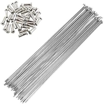 chensong Spokes Nipples Bike Spokes 10Pcs 14G Spoke with Stainless Steel Copper Nipple Bike Motorcycle Strength Wheel Spoked Spokes Fit Fit Fit Fit for Bikes Cycling Spokes(300MM)