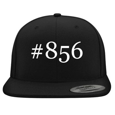 #856 - Embroidered Structured Flat Bill Hat | Trendy Baseball Cap for Men and Women | Modern Cap in Snapback Closure | Black | One Size
