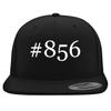 #856 - Embroidered Structured Flat Bill Hat | Trendy Baseball Cap for Men and Women | Modern Cap in Snapback Closure | Black | One Size view 1