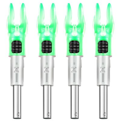DEEPOWER X Lighted Nocks for Arrows .204/.233/.244/.246 with ON/Off Switch with H, S, GT Bushings