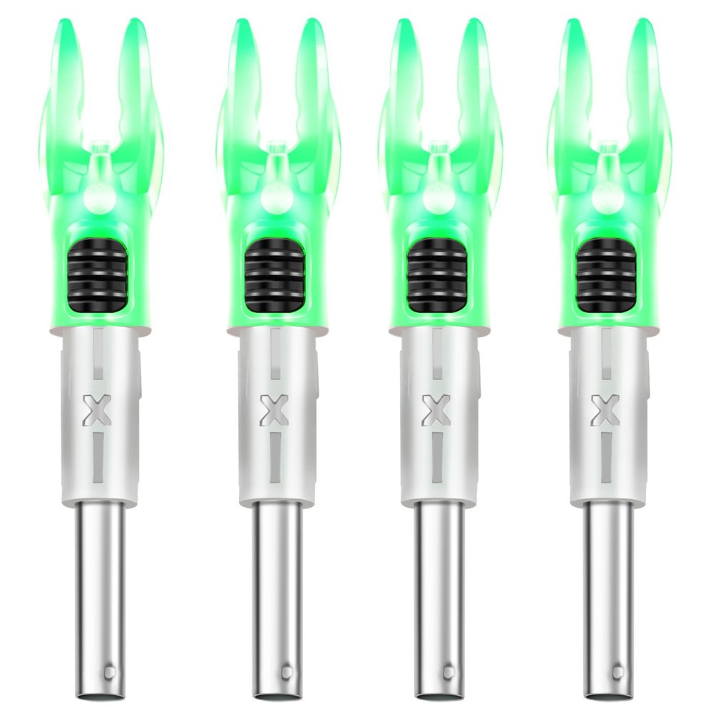DEEPOWER X Lighted Nocks for Arrows .204/.233/.244/.246 with ON/Off Switch with H, S, GT Bushings