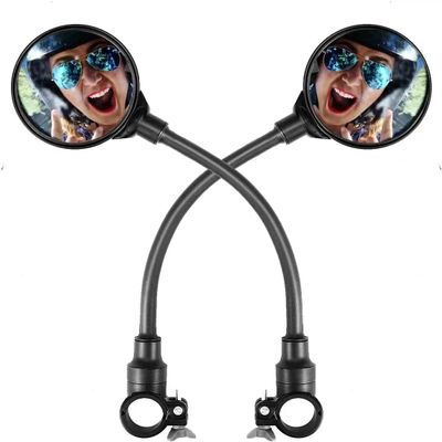 2 Pack Bike Mirror,Adjustable Rotatable Rear View Glass Convex Mirror Bicycle Mirrors,Handlebar Rear View Mirrors for Mountain Road Bike Bicycle Electric Motorcycle, BM1