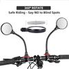 2 Pack Bike Mirror,Adjustable Rotatable Rear View Glass Convex Mirror Bicycle Mirrors,Handlebar Rear View Mirrors for Mountain Road Bike Bicycle Electric Motorcycle, BM1 view 2