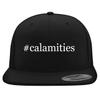 #Calamities - Embroidered Structured Flat Bill Hat | Trendy Baseball Cap for Men and Women | Modern Cap in Snapback Closure | Black | One Size view 1