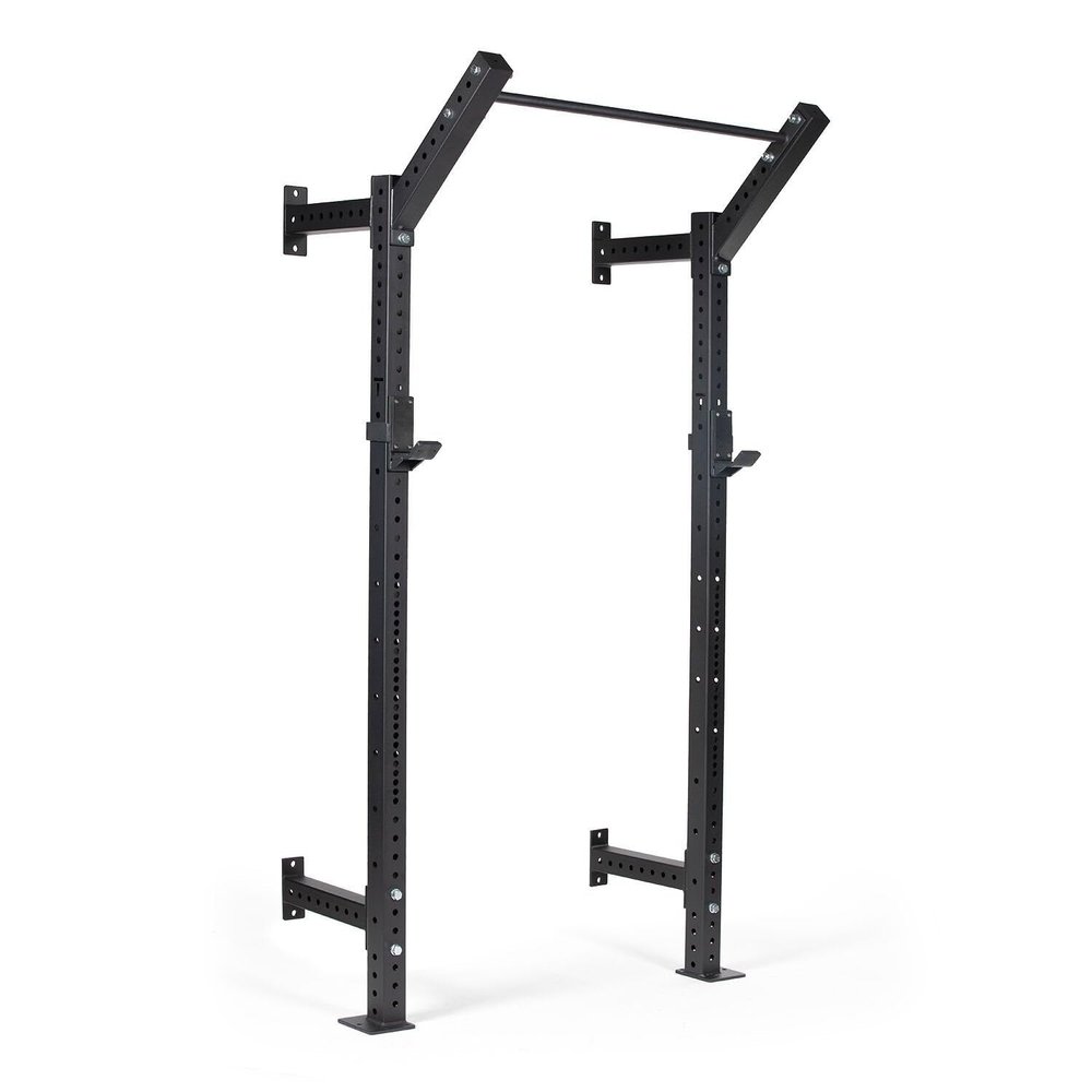 Titan Fitness X-3 Series Short Wall Mounted Space Saving Power Rack 18-in. D Side Bracings