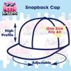 #586 - Embroidered Structured Flat Bill Hat | Trendy Baseball Cap for Men and Women | Modern Cap in Snapback Closure | Black | One Size view 2