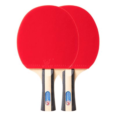 LINGOSHUN Ping Pong Racket Set,Comfortable Handle,Table Tennis Bats,Offensive Ping Pong Paddle for Adults and Kids,Amateurs,Beginners / 2 Player Set/Long Handle