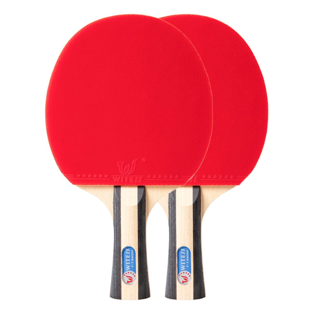 LINGOSHUN Ping Pong Racket Set,Comfortable Handle,Table Tennis Bats,Offensive Ping Pong Paddle for Adults and Kids,Amateurs,Beginners / 2 Player Set/Long Handle