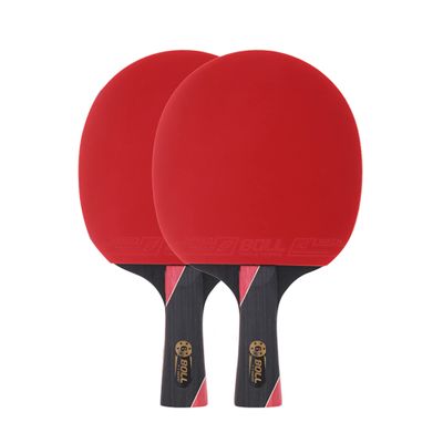 LINGOSHUN Table Tennis Bat 6 Star,Carbon Fibre Ping Pong Paddle Set for Increased Control,Spin,2 Player Recreational Set/Double/A