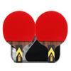 LINGOSHUN Ping Pong Paddle Set Sport,Carbon Fibre Technology Table Tennis Bats for Intermediate/Beginner Players,2 Player Recreational Set / 6 Stars/Short Handle view 1