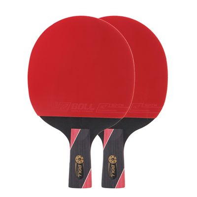 LINGOSHUN Table Tennis Bat 6 Star,Carbon Fibre Ping Pong Paddle Set for Increased Control,Spin,2 Player Recreational Set/Double/B