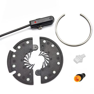 HUDAMZKY KT D12 Bike Magnets Pedal Assist Sensor Ebike Easy Crank Installation PAS Sensor (D12 Waterproof Plug)