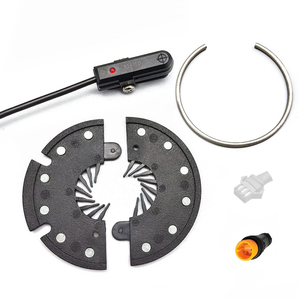 HUDAMZKY KT D12 Bike Magnets Pedal Assist Sensor Ebike Easy Crank Installation PAS Sensor (D12 Waterproof Plug)