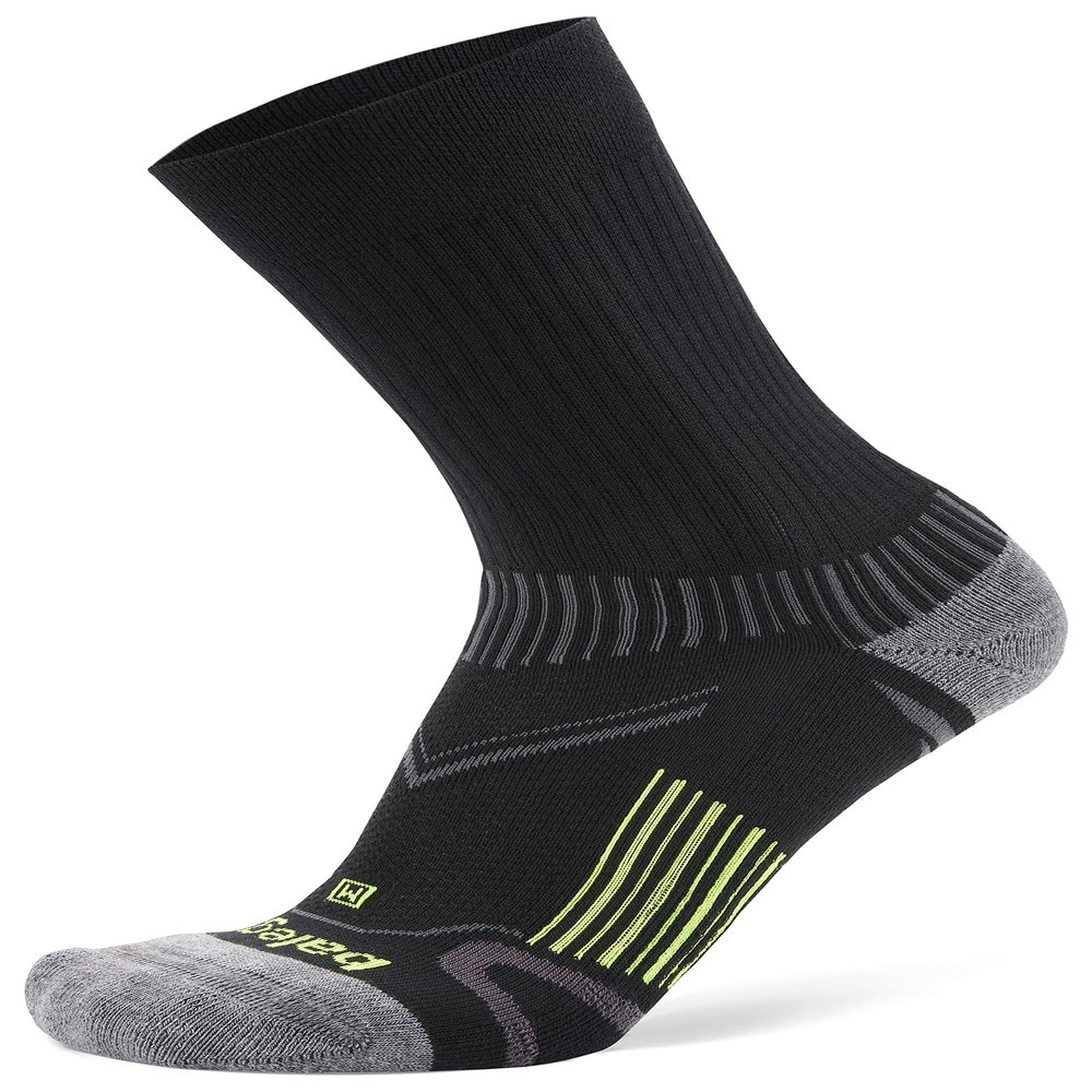 Balega Enduro Arch Support Performance Crew Athletic Running Socks for Men and Women (1 Pair), Black, X-Large