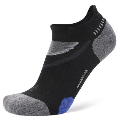 Balega Ultraglide Cushioning Performance No Show Athletic Running Socks for Men and Women (1 Pair), Black, X-Large
