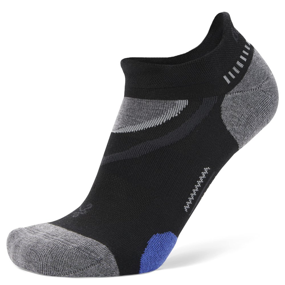 Balega Ultraglide Cushioning Performance No Show Athletic Running Socks for Men and Women (1 Pair), Black, X-Large