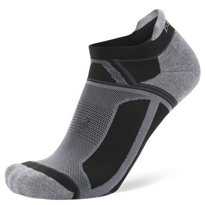 Balega Hidden Contour Upcycled Impact Resistance / Cushioning Performance No Show Athletic Running Socks for Men and Women (1 Pair) Black, Extra Large