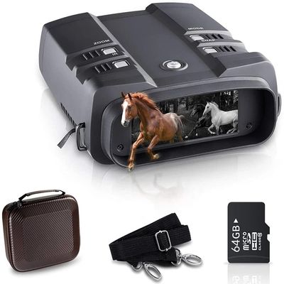 Digital Night Vision Binoculars for Adults,1080P Infrared Binoculars Night Vision Goggles,3-10x Magnification,1640ft Viewing Range,5W 850NM High Sensitivity COMS Sensor With 64GB SD Card for Hunting