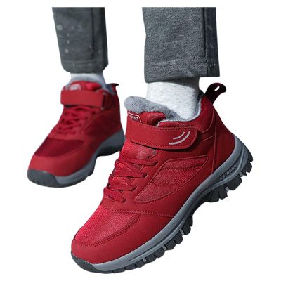 Hbeylia Winter Snow Boots For Women Men Couples Waterproof Faux Fur Lined Warm Lace Up Slip On Fashion Sneakers Walking Shoes Thermal Fleece Lining Lightweight Athletic Short Boots For Ski Hiking
