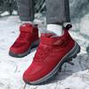 Hbeylia Winter Snow Boots For Women Men Couples Waterproof Faux Fur Lined Warm Lace Up Slip On Fashion Sneakers Walking Shoes Thermal Fleece Lining Lightweight Athletic Short Boots For Ski Hiking view 2