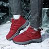 Hbeylia Winter Snow Boots For Women Men Couples Waterproof Faux Fur Lined Warm Lace Up Slip On Fashion Sneakers Walking Shoes Thermal Fleece Lining Lightweight Athletic Short Boots For Ski Hiking view 3
