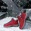 Hbeylia Winter Snow Boots For Women Men Couples Waterproof Faux Fur Lined Warm Lace Up Slip On Fashion Sneakers Walking Shoes Thermal Fleece Lining Lightweight Athletic Short Boots For Ski Hiking view 4