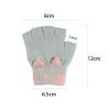 MioCloth Cute Kids Half Finger Gloves Winter Keep Warm Knitted Hand Gloves for Children Girl Boy Age 5-10 Cold Weather Accessories Gray view 4