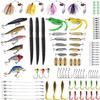 PLUSINNO 102Pcs Fishing Lures Baits Tackle, Fishing Net Fish Landing Net 12"/31cm Hoop Size (Fixed Pole) view 2