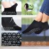 Hromec Non Slip Yoga Socks with Grips for Pilates, Ballet, Barre, Barefoot,Bikram,Hospital Anti Skid Socks for Women and Men view 3