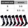 CS CELERSPORT Women's Merino Wool Ski Socks, 3 Pack Thermal Warm Winter Thick Knee High Snowboarding Skiing Socks, Black+Dark Grey, Black+Rose Red, Black+Grey, Small view 3