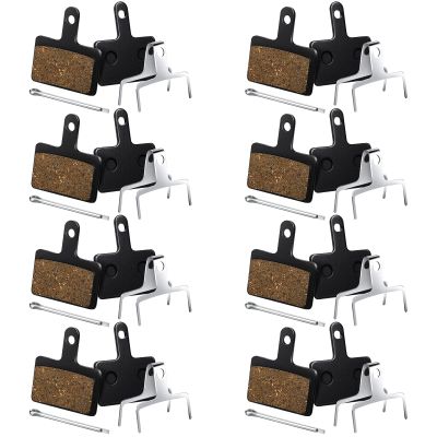 BBTO 8 Pairs Bike Brake Pads Compatible with Trp Tektro Shimano Deore Brakes Bike Disc Bike Brake Pads(Resin Semi Metallic,Black)