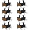 BBTO 8 Pairs Bike Brake Pads Compatible with Trp Tektro Shimano Deore Brakes Bike Disc Bike Brake Pads(Resin Semi Metallic,Black)