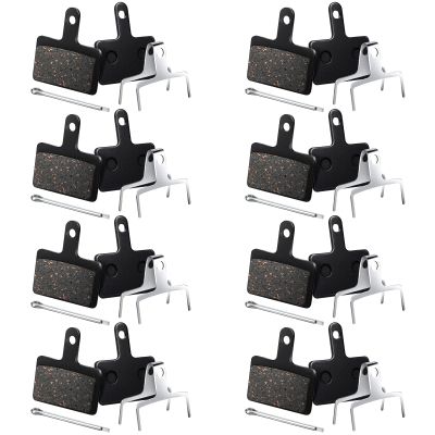 BBTO 8 Pairs Bike Brake Pads Compatible with Trp Tektro Shimano Deore Brakes Bike Disc Bike Brake Pads(Copper Semi Metallic,Black)