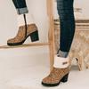 Bcshiye Winter Boots for Women Comfort Slip On Mid Chunky Heel Suede Snow Ankle Boots Warm Fur Lined Outdoor Calf Boots view 4