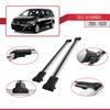 apline Compatible with Seat Alhambra 2 (7N) 2010-2020 Fly Model Car Roof Rack Cross Bar Grey Aluminium 2 Bars view 3