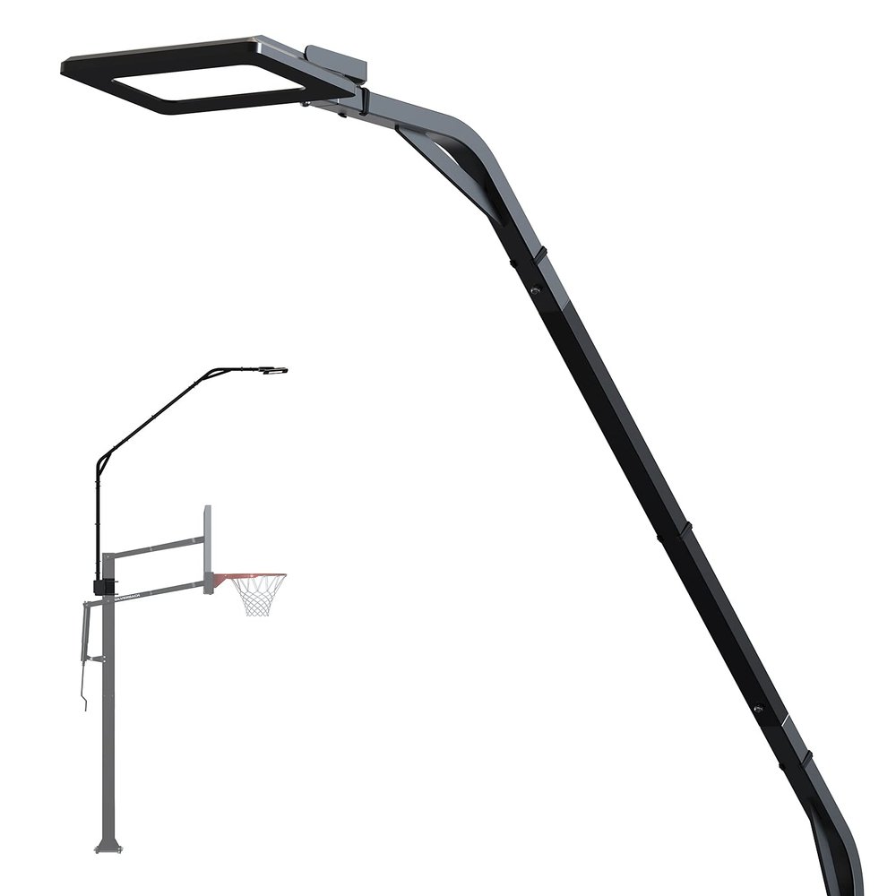 Silverback LED Basketball Hoop Light Illuminates Backboard, Rim, and Court and Fits Square Silverback and Goaliath In-Ground Hoops