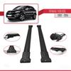 Compatible with Renault Koleos (HY) Post-Facelift 2012-2015 Fly Model Car Roof Rack Cross Bar Black Aluminium 2 Bars view 3