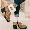 Bcshiye Winter Boots for Women Comfort Slip On Mid Chunky Heel Suede Snow Ankle Boots Warm Fur Lined Outdoor Calf Boots view 2