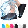 VBoo Waterproof Shoe Covers, Non-Slip Water Resistant Overshoes Silicone Rubber Rain Shoe Cover Outdoor cycling Protectors apply to Men, Women, Kids (Medium, Black) view 1
